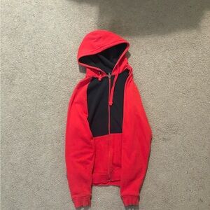 Red and black Southpole zip-up hoodie